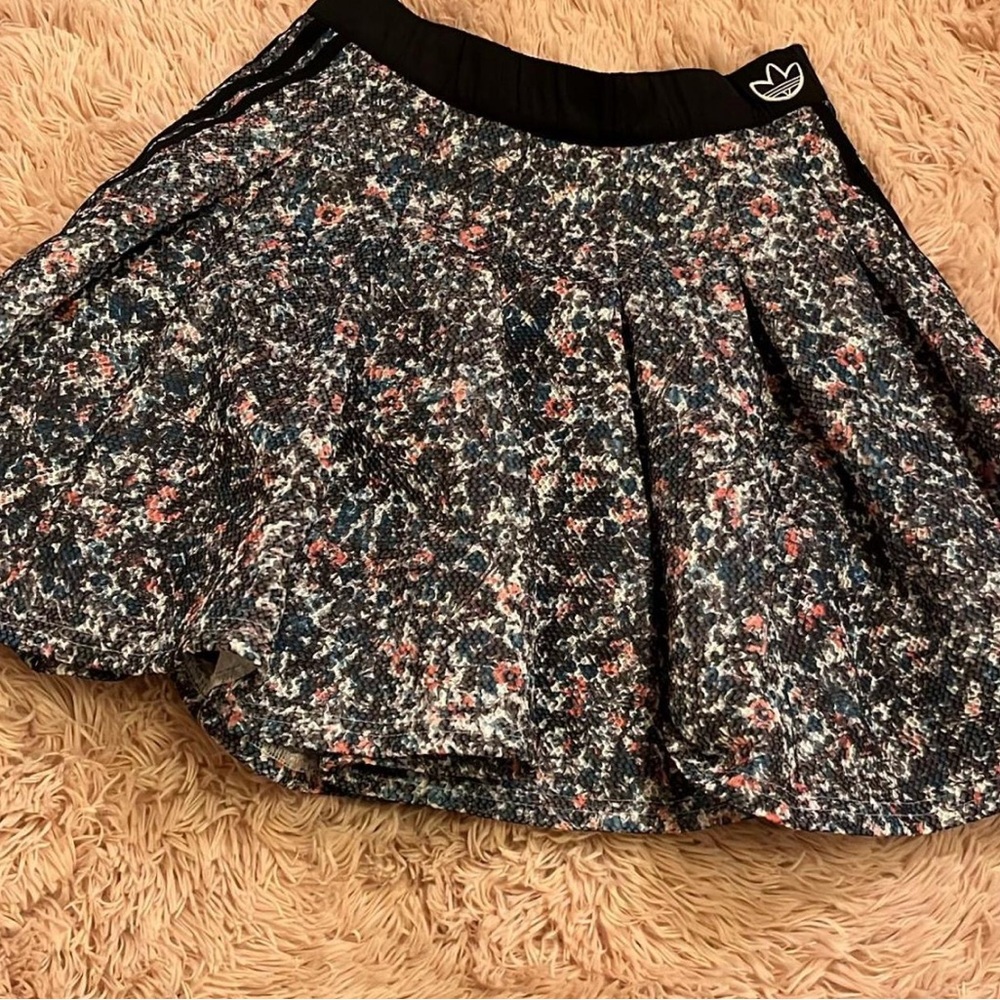 Adidas Black and Silver Skater Mini Skirt